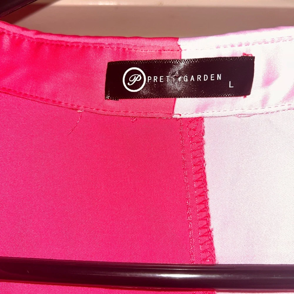 Pink Color Block PJ set - Picture 3 of 9